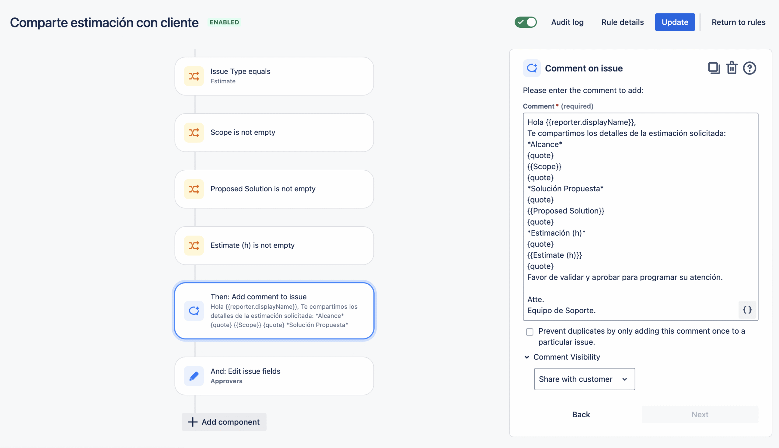 Flujo de aprobación