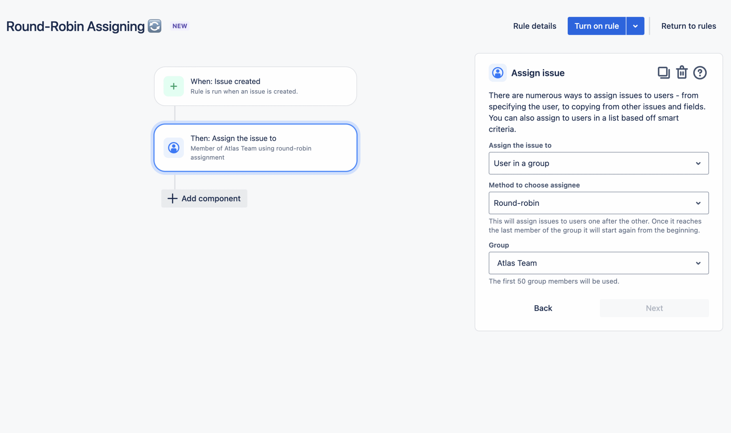 Configuración de Jira para asignación Round-Robin