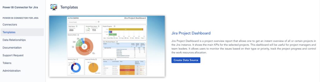 power bi jira dashboard templates
