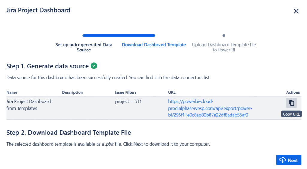 copiar la url generada