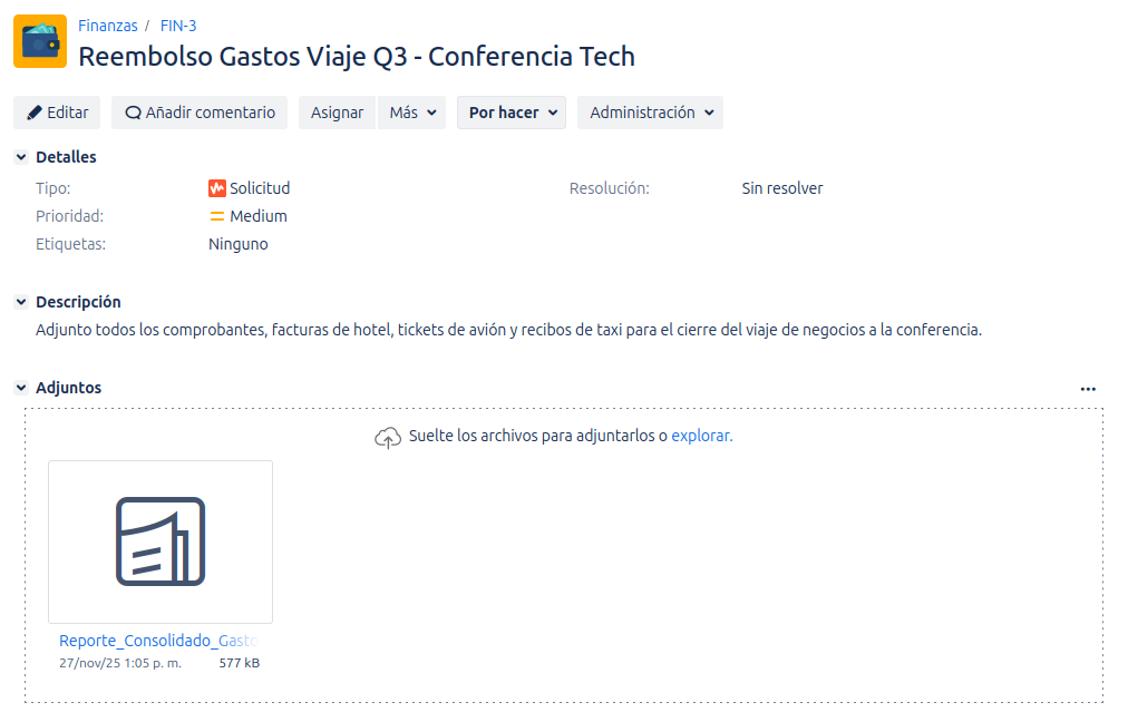 consolidar pdf en jira dc